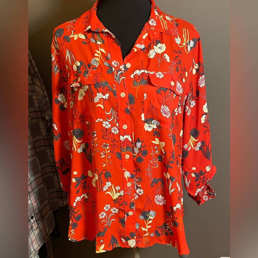 LOFT Button-up Blouse